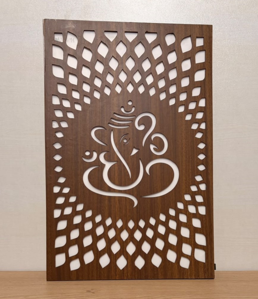 Shri Ganesha Wooden Wall Art